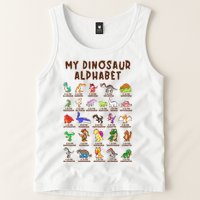 Types Of Dinosaurs Alphabet Dino Identification Meaningful Gift Tank Top