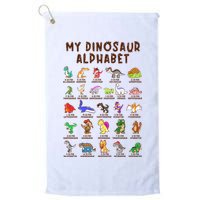 Types Of Dinosaurs Alphabet Dino Identification Meaningful Gift Golf Towel