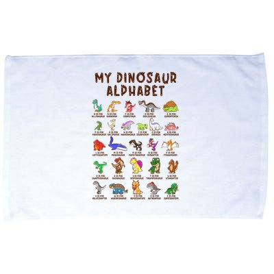 Types Of Dinosaurs Alphabet Dino Identification Meaningful Gift Microfiber Hand Towel
