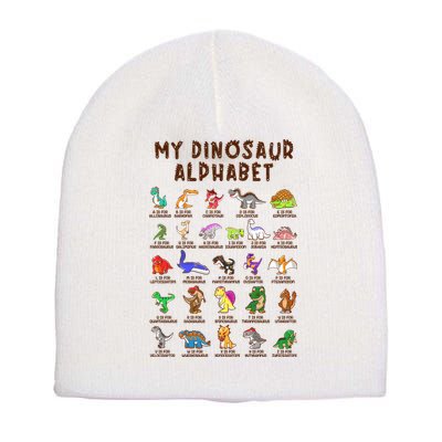 Types Of Dinosaurs Alphabet Dino Identification Meaningful Gift Short Acrylic Beanie