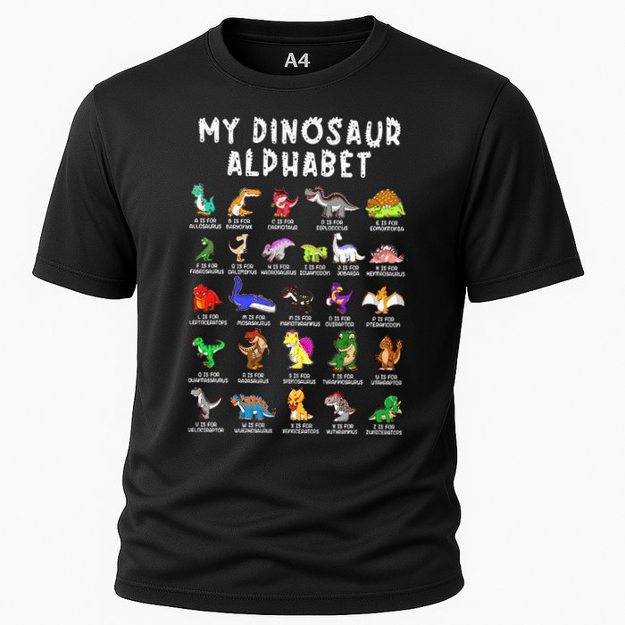 Types Of Dinosaurs Alphabet Dino Identification Performance Shirt