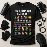Types Of Dinosaurs Alphabet Dino Identification Performance Shirt