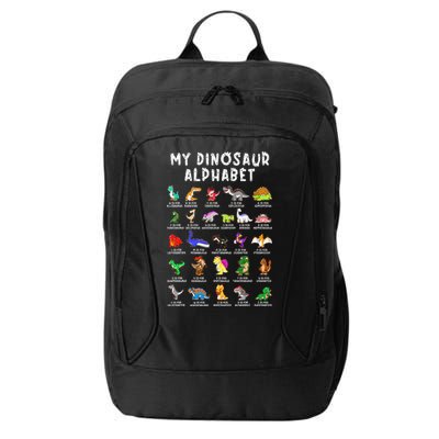 Types Of Dinosaurs Alphabet Dino Identification City Backpack