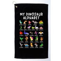 Types Of Dinosaurs Alphabet Dino Identification Golf Towel