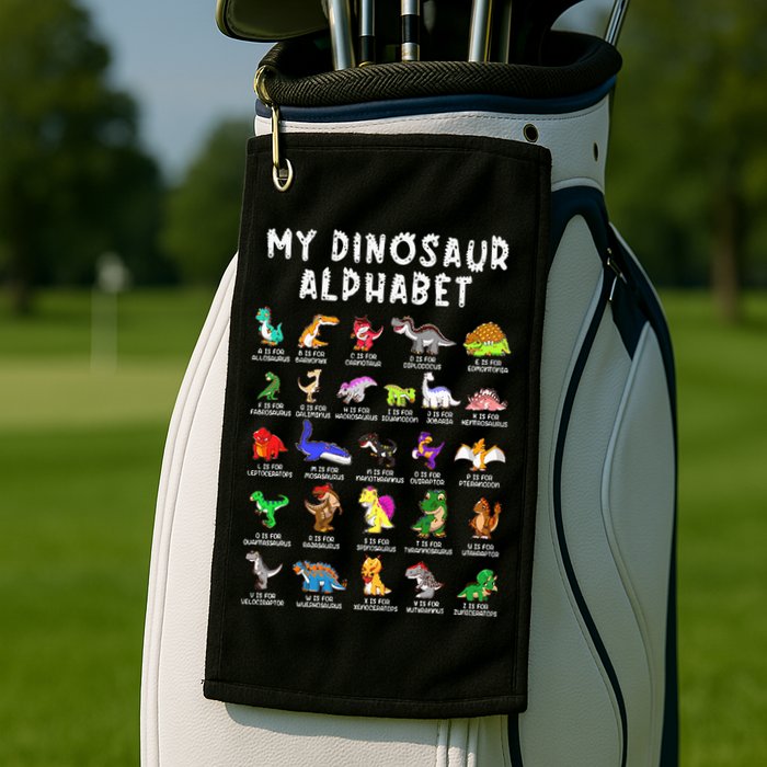 Types Of Dinosaurs Alphabet Dino Identification Golf Towel