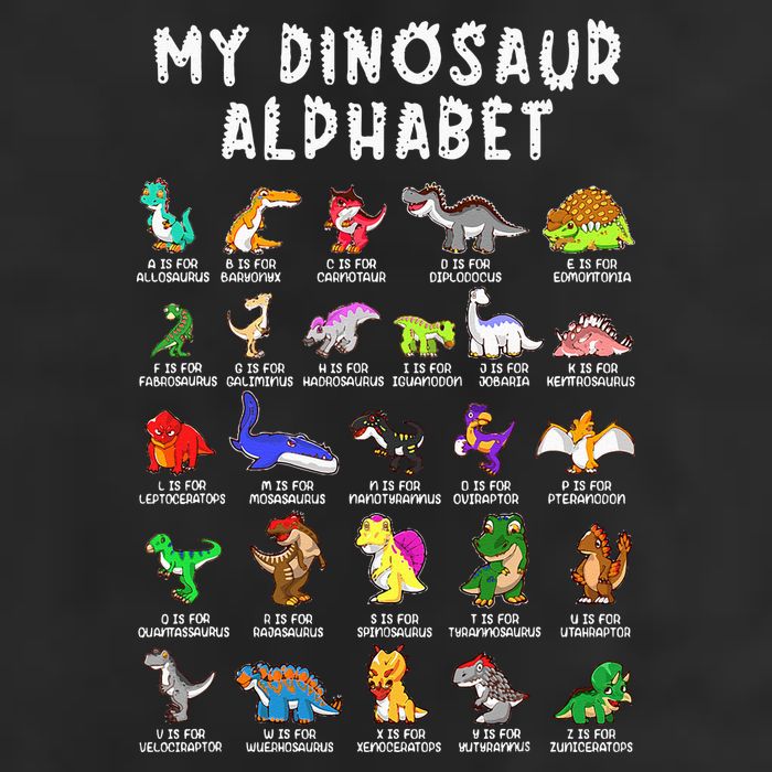 Types Of Dinosaurs Alphabet Dino Identification Golf Towel