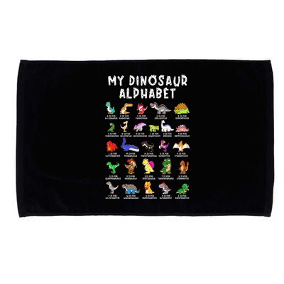 Types Of Dinosaurs Alphabet Dino Identification Microfiber Hand Towel
