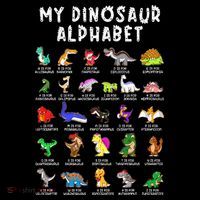 Types Of Dinosaurs Alphabet Dino Identification Crop Top
