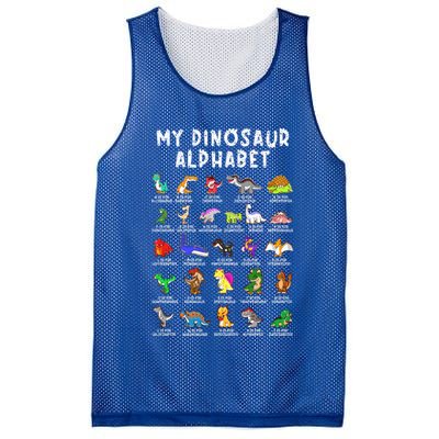Types Of Dinosaurs Alphabet Dino Identification Mesh Reversible Basketball Jersey Tank