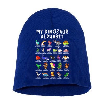 Types Of Dinosaurs Alphabet Dino Identification Short Acrylic Beanie
