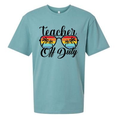 Teacher Off Duty Last Day Of School Summer Teacher Mode Off Sueded Cloud Jersey T-Shirt