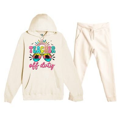 Teacher Off Duty Class Dismissed Premium Hooded Sweatsuit Set