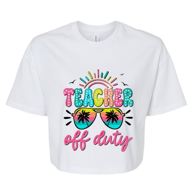 Teacher Off Duty Class Dismissed Bella+Canvas Jersey Crop Tee