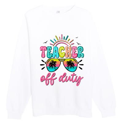 Teacher Off Duty Class Dismissed Premium Crewneck Sweatshirt