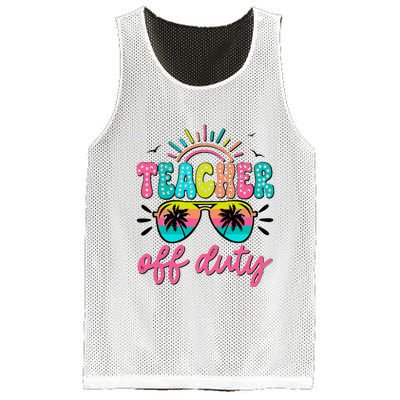 Teacher Off Duty Class Dismissed Mesh Reversible Basketball Jersey Tank