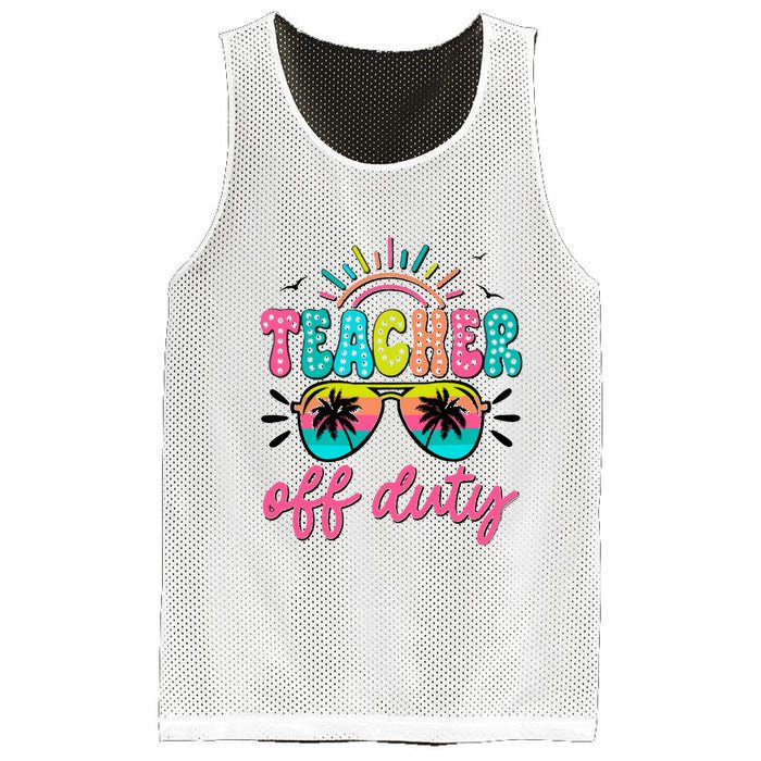 Teacher Off Duty Class Dismissed Mesh Reversible Basketball Jersey Tank