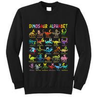 Types Of Dinosaurs Alphabet AZ ABC Dino Identification Sweatshirt