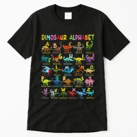 Types Of Dinosaurs Alphabet AZ ABC Dino Identification Tall T-Shirt