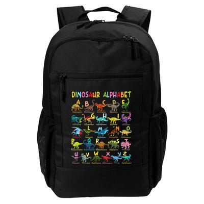 Types Of Dinosaurs Alphabet AZ ABC Dino Identification Backpack