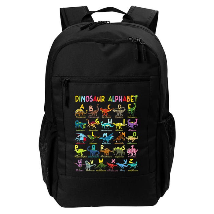 Types Of Dinosaurs Alphabet AZ ABC Dino Identification Backpack