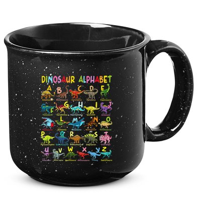 Types Of Dinosaurs Alphabet AZ ABC Dino Identification 15oz Campfire Ceramic Mug