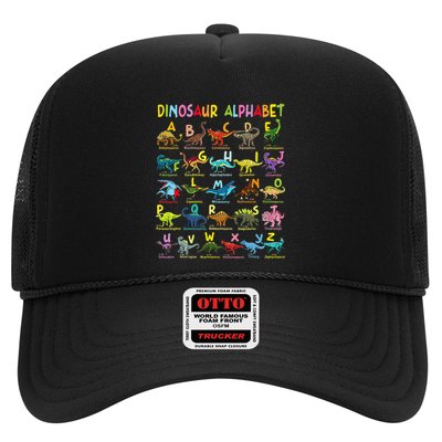 Types Of Dinosaurs Alphabet AZ ABC Dino Identification Trucker Hat