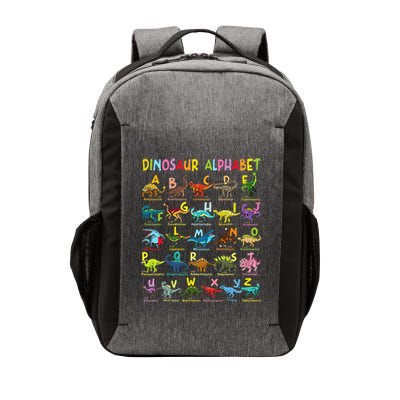 Types Of Dinosaurs Alphabet AZ ABC Dino Identification Vector Backpack