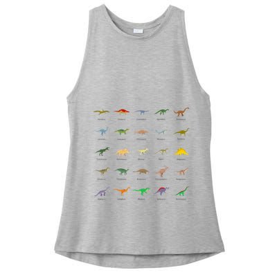 Types Of Dinosaurs For And Ladies PosiCharge Tri-Blend Wicking Tank