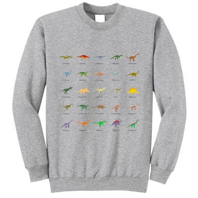Types Of Dinosaurs For And Tall Sweatshirt