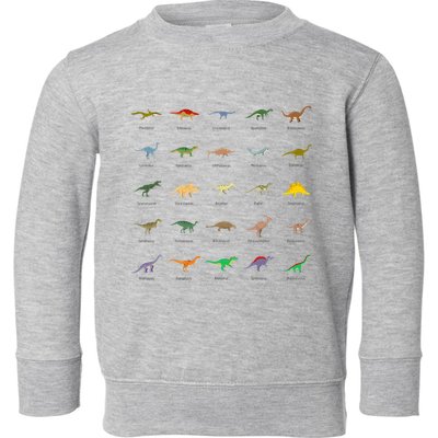 Types Of Dinosaurs For And Toddler Sweatshirt
