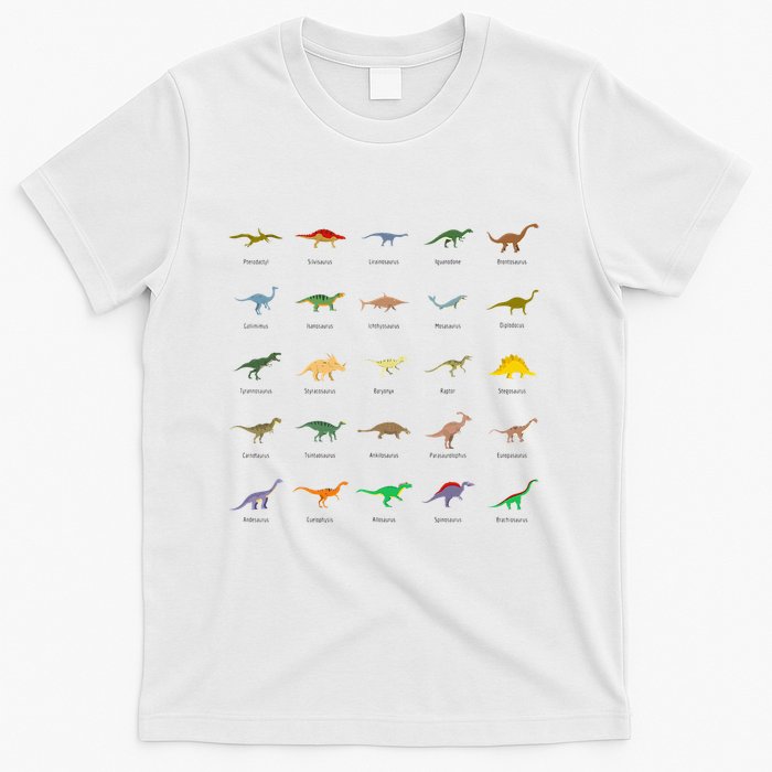 Types Of Dinosaurs For And T-Shirt