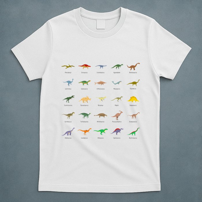 Types Of Dinosaurs For And T-Shirt