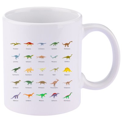 Types Of Dinosaurs For And 11oz C Handle Ceramic Mug