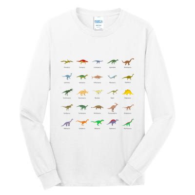 Types Of Dinosaurs For And Tall Long Sleeve T-Shirt