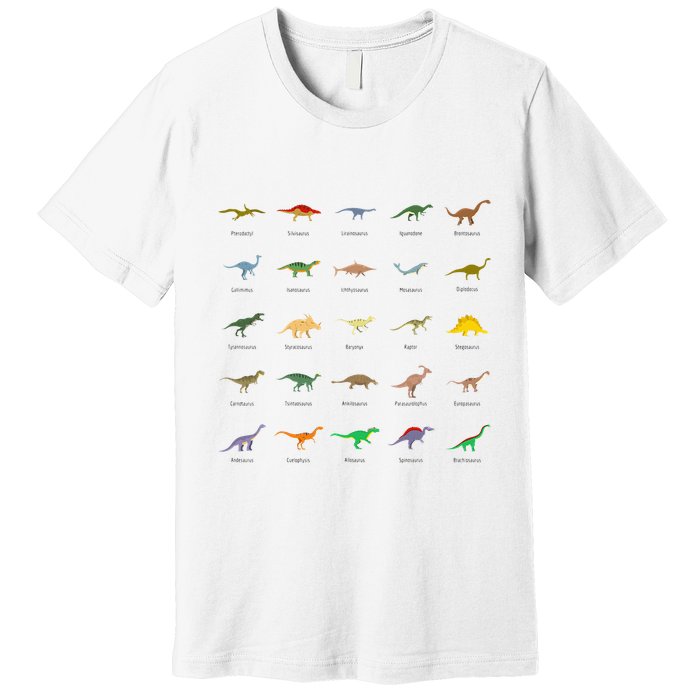 Types Of Dinosaurs For And Premium T-Shirt