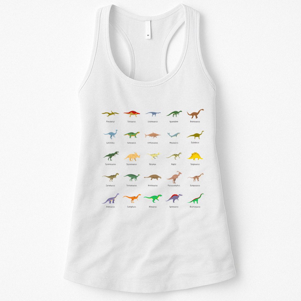 Types Of Dinosaurs For And Womens Tank Top