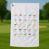 Types Of Dinosaurs For And Golf Towel