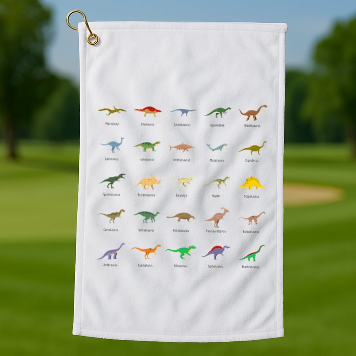 Types Of Dinosaurs For And Golf Towel