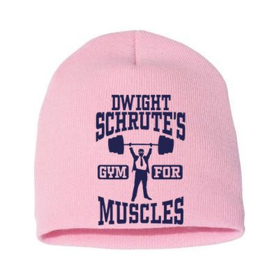The Office DwightS Gym For Muscles Short Acrylic Beanie