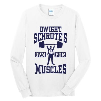 The Office DwightS Gym For Muscles Tall Long Sleeve T-Shirt
