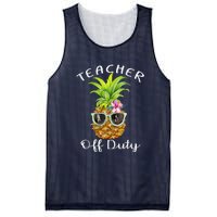 Teacher Off Duty End Of School Mesh Reversible Basketball Jersey Tank