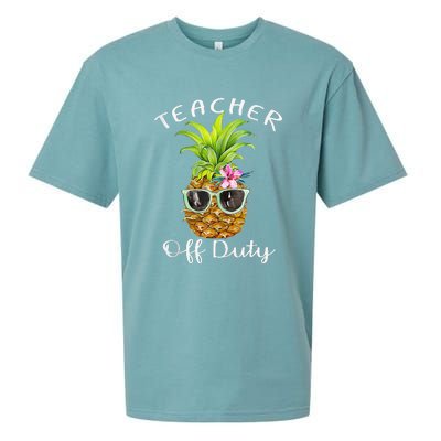 Teacher Off Duty End Of School Sueded Cloud Jersey T-Shirt