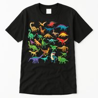 Types Of Dinosaurs Graphics Dino Identification Tall T-Shirt