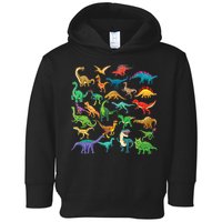 Types Of Dinosaurs Graphics Dino Identification Toddler Hoodie