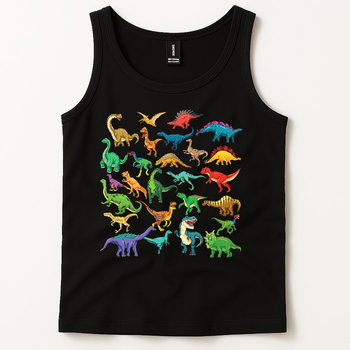 Types Of Dinosaurs Graphics Dino Identification Tank Top