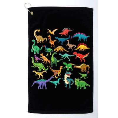 Types Of Dinosaurs Graphics Dino Identification Golf Towel
