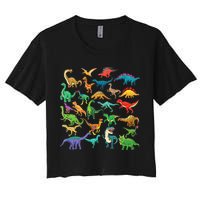 Types Of Dinosaurs Graphics Dino Identification Crop Top