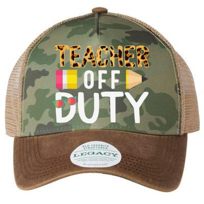 Teacher Off Duty Happy Last Day Of School Teacher Summer Legacy Tie Dye Trucker Hat