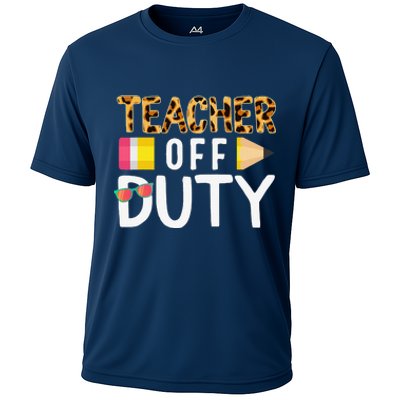 Teacher Off Duty Happy Last Day Of School Teacher Summer Cooling Performance Crew T-Shirt