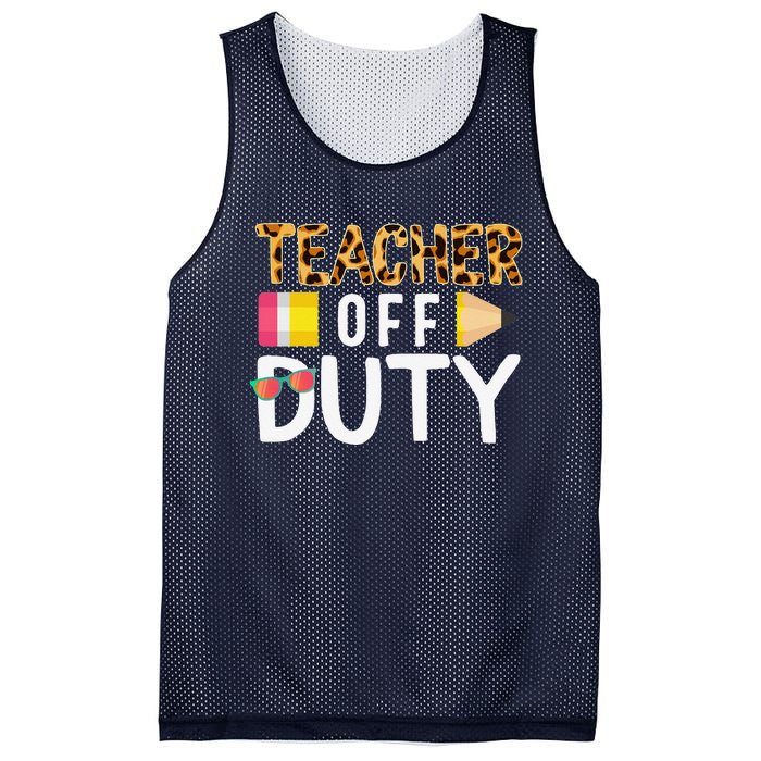 Teacher Off Duty Happy Last Day Of School Teacher Summer Mesh Reversible Basketball Jersey Tank